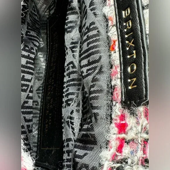 🆕 KURT GEIGER LONDON 🧿 NWOT Tweed Crossbody Bag, Pink & Black Tweed - Picture 8 of 15
